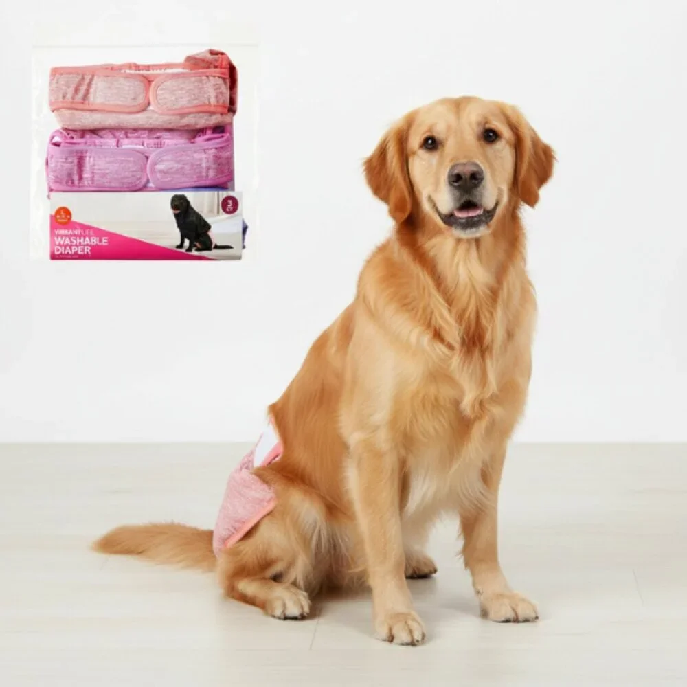 Vibrant Life Washable Dog Diapers for Female Dogs, Size L 20-27